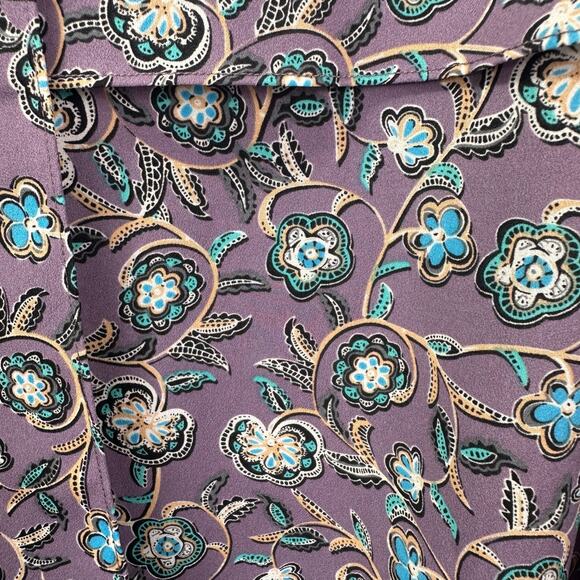 CAbi #3453 Floral Print Scrollwork Cami Top Sz Small Purple Dainty Whimsy Girly - Picture 7 of 14